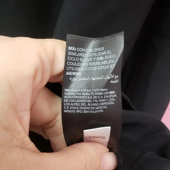 Chico's Travelers Black Jacket with Gold Zipper Accents New with Tag - Picture 6 of 7